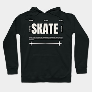 Skateboard Typhography streetwear gift Hoodie